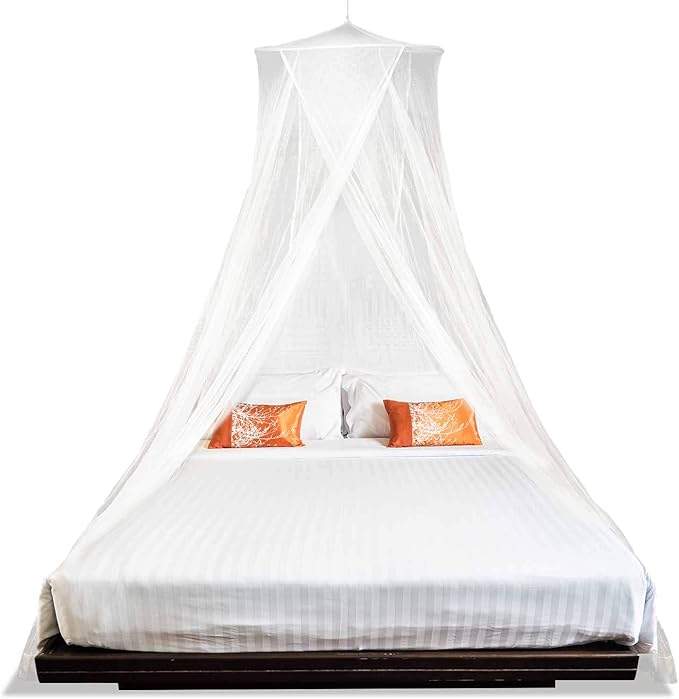 MEKKAPRO Extra-Large King Mosquito Bed Net, Made for King Queen and Twin, Bed Mosquito Netting | Bed Canopy Curtains, White Mosquito Netting