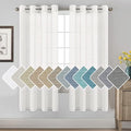 H.VERSAILTEX Natural Linen Semi Sheer Curtains Soft Semi Sheer Curtain Panels by HVERSAILTEX