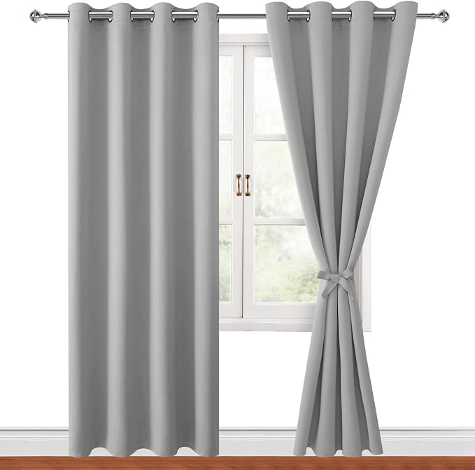 Blackout Curtains for Bedroom, 52 x 96 Inch, 2 Panels | Thermal Insulated & by Hiasan