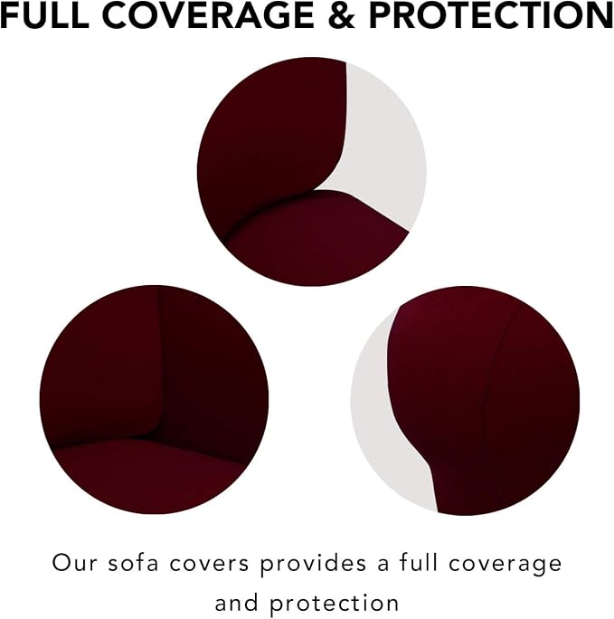PureFit Stretch Loveseat Covers Fleece Couch Covers - Image 3