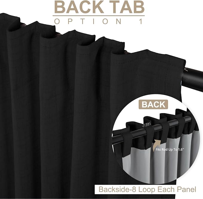 Linen Textured Total Blackout Curtains - Image 3
