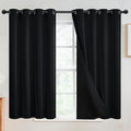 SimpleHome Black 100% Blackout Curtains Room Darkening Living Room 54 Inch | by SimpleHome