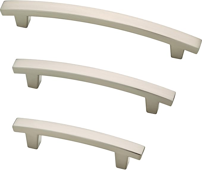 Franklin Brass (10-Pack) – Brushed Nickel Cabinet Handles, 5-1/16 Inch Hole Center, Pulls for Drawers, Kitchen Cabinet Door, Dressers | Pierce
