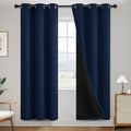 SimpleHome Navy Blue 100% Blackout Curtains Room Darkening Living Room 72 | by SimpleHome