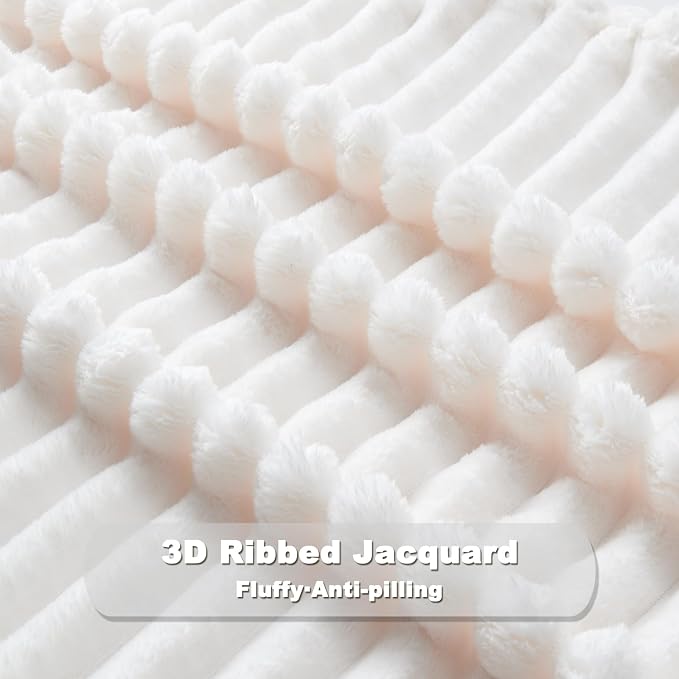 NEWCOSPLAY Fleece Ribbed Cozy Twin Blanket - Image 7
