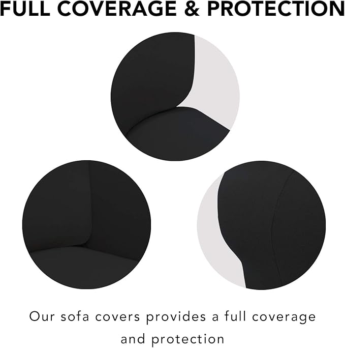 PureFit Super Stretch Chair Covers Fleece Couch Covers - Image 3