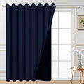 Yakamok Navy Blue Blackout Patio Door Curtain Panels W100 x L84, 1 Panel | by Yakamok
