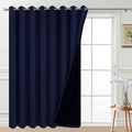 Yakamok Navy Blue Blackout Patio Door Curtain Panels W100 x L96, 1 Panel | by Yakamok