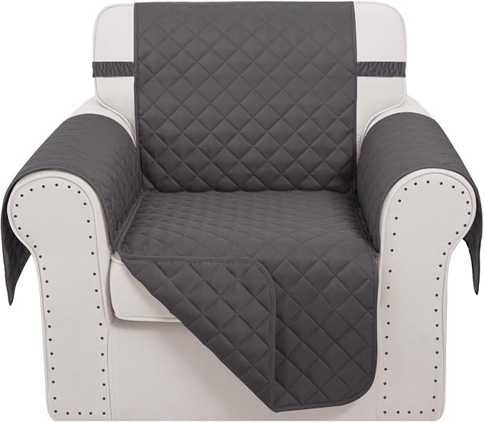 Reversible Recliner Chair Covers, Dark Grey | Chair Covers by LuxshareHome