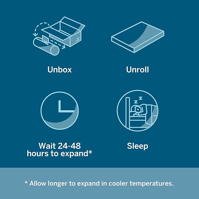 Lucid 5 Inch Memory Foam Mattress – Low Profile - Firm Feel - Infused with Bamboo Charcoal and Gel - Bed in a Box - Temperature Regulating - Breathable - Full Size