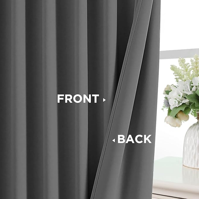 Joydeco Blackout Curtains 108 Inches Long, Thermal Insulated Black Out Curtains - Image 6