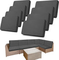 Newwiee 8 Pcs Stretch Patio Outdoor Cushion Covers Replacement, Dark Gray | 4 by Newwiee