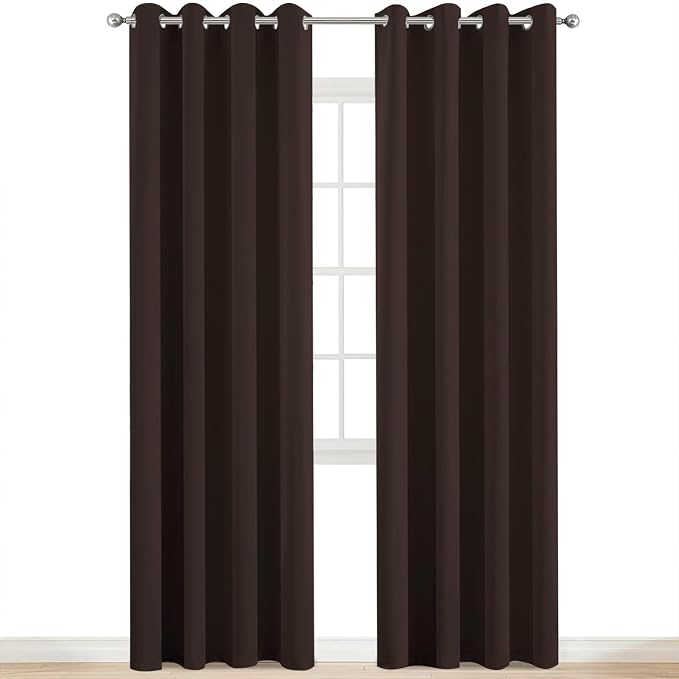 Yakamok 2 Panels Thermal Insulated Grommet Light Blocking Blackout Curtains - Image 2