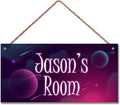 Personalized Sign Planet Decor For Boys Room, Stars Themed Kids Bedroom Decor, Outer Space Wall Art Décor for Little Man Cave, Universe Decorations For Girls Room Nursery Baby Playroom