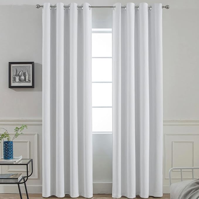 Yakamok Room Darkening Curtains 52x90 inch Greyish White-Living Room | 2 panels by Yakamok