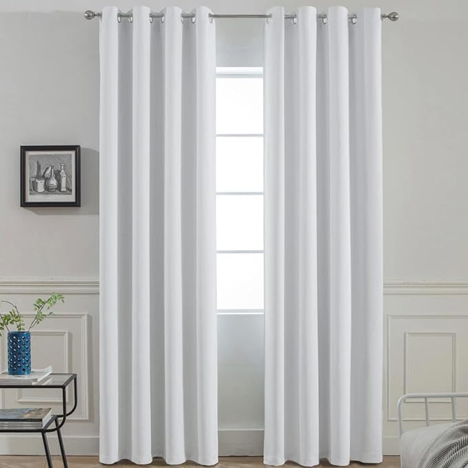 Yakamok Room Darkening Curtains 52x96 inch Greyish White-Living Room | 2 panels by Yakamok