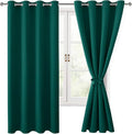 Blackout Curtains for Bedroom, Hunter Green, 52 x 63 Inch, 2 Panels | Thermal by Hiasan