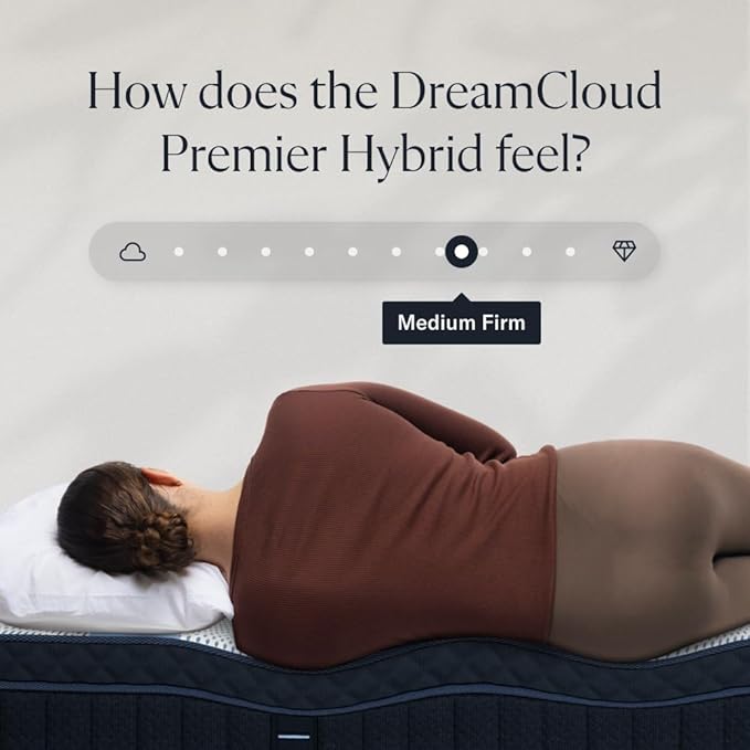 DreamCloud Premier 13" Full Mattress - Luxury Hybrid Gel Memory Foam - 365 Night Trial - Fiberglass Free - Forever Warranty - Mattress in a Box - CertiPUR-US Certified
