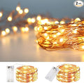 String Lights, Waterproof LED String Lights,2 Pack 20ft 60 LED Festival Decorations Crafting Battery Powered Copper Wire Starry Fairy Lights (Warm White)