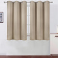 Khaki Blackout Curtains 42 x 54 Inch Length Set of 2 Panels Grommet Bedroom by Lemomo