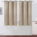 Khaki Blackout Curtains/38 x 54 Inch/Set of Two Panels Grommet Living Room by Lemomo