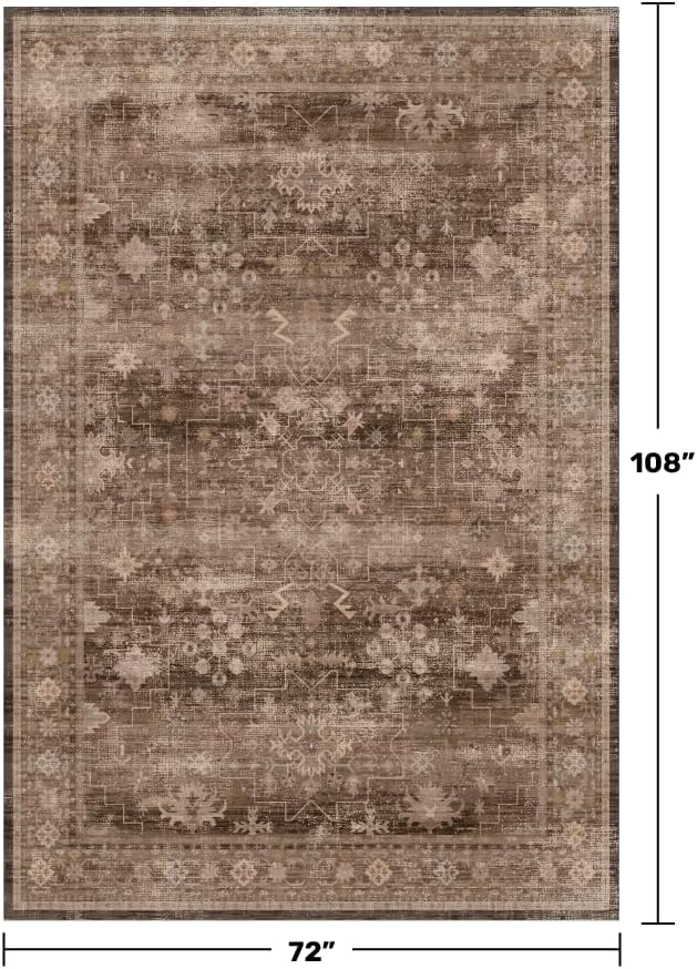 Taupe Brown Living Room Rug 6x9 - Image 2