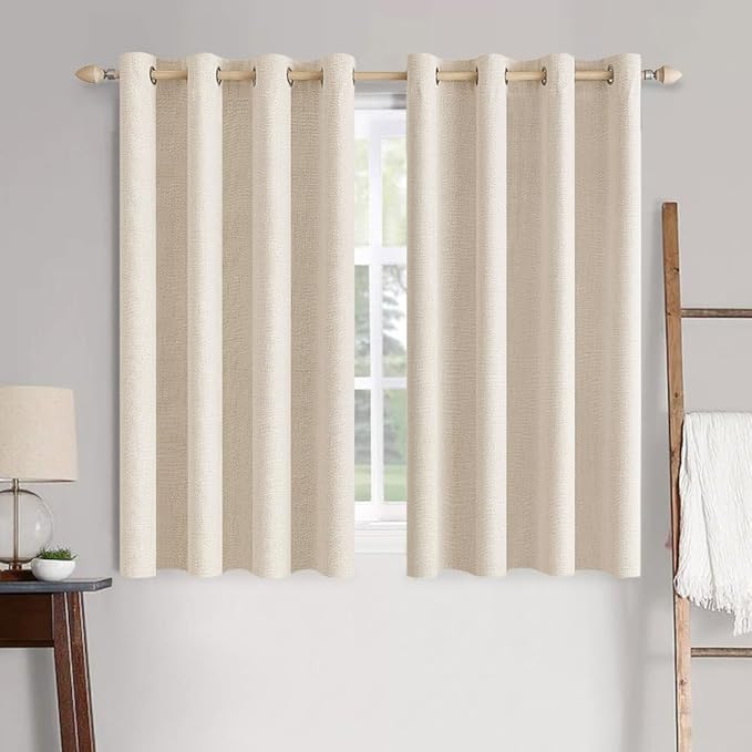 MIULEE 100% Blackout Linen Curtains by MIULEE