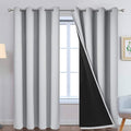 Yakamok Light Grey 100% Blackout Curtains 96 Inches Long 52" Wide 2 Panel | by Yakamok
