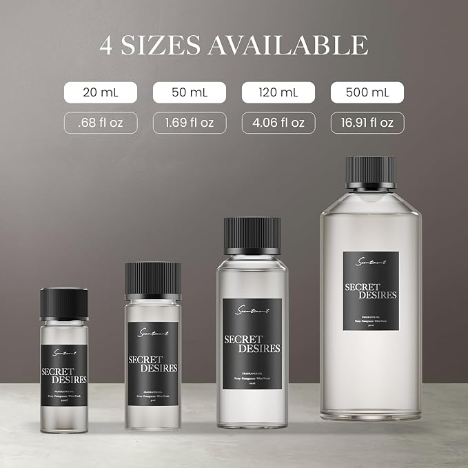 Scentiment Diffuser Oil - Secret Desires | Aromatherapy Fragrance | Inspired by 5-Star Hotels | Notes of Lemon Crème, Vanilla, Raspberry, Pomegranate & Peony (50 mL)