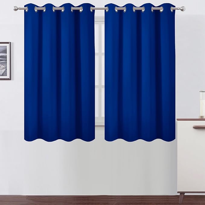 Royal Blue Thermal Blackout Curtains/52 x 54 Inch/Set of 2 Panels Room by Lemomo