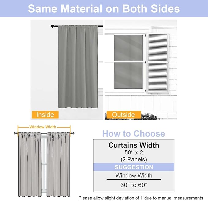 Simplebrand Ava Grey Blackout Extra Long 10ft Curtains - Image 8