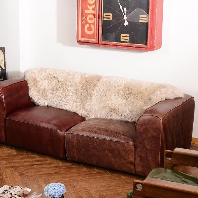 LLB Genuine Sheepskin Area Rug Wool Rug Fur Carpet Fluffy Shaggy Fur Rug - Image 6