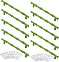 10pcs Cabinet Handles Hole Centers 5",Bamboo Shape Kitchen Cupboard Dresser Closet Drawer Door Pulls Green