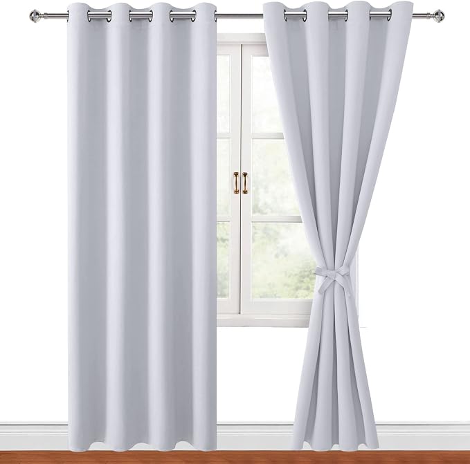 Blackout Curtains for Bedroom, 52 x 84 Inches Long, Window Curtains for Living by Hiasan