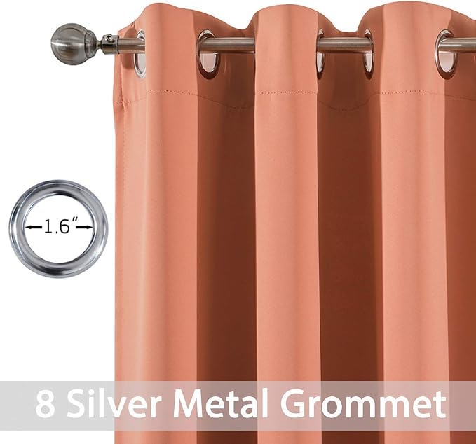 Yakamok Coral Room Darkening Window Curtains 52x36 Inch - Image 2
