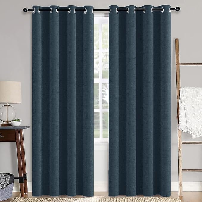 MIULEE 100% Blackout Linen Curtains by MIULEE