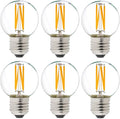 LiteHistory Dimmable g16.5 led Bulb 40W g16 1/2 led Edison Bulb 2700K 4W e26 Globe Light Bulbs for Ceiling Fan,Chandelier,Vanity Light Bulb AC120V 400lm 6Pack