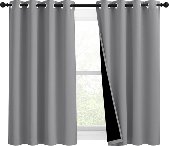 NICETOWN Noise and Lights Block Out Curtains, Thermal Insulated 100% Blackout by NICETOWN
