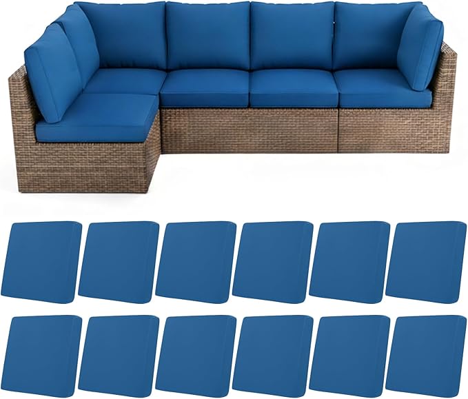 HEBE Outdoor Cushion Covers 12 Pcs, Stretch Patio Sofa Couch Cushion Cover | by HEBE