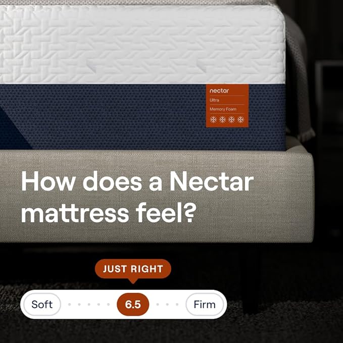Nectar Ultra 15“ Twin XL Mattress - Medium Firm - Cooling Fibers & Temperature Regulating Material - 4” Pressure Relief Layer - Zoned Ergonomic Support Layer - 365-Night Mattress Trial
