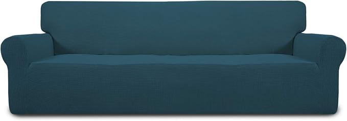 Easy-Going Stretch 4 Seater Oversized Sofa Couch Cover Deep Teal | 1-Piece by Easy-Going