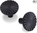 20 Pack Kitchen Cabinet Knobs Round Sunflower Dresser Knob Modern Drawer Hardware Cupboard Handles Furniture Knob for Bathroom Single Hole Knobs for Wardrobe Matte Black TYH-MB-K20