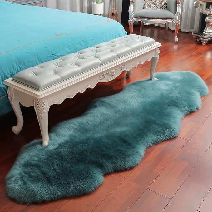 IRIWOOL Premium Genuine Fur Sheepskin Rug Real Australia Sheepskin Natural - Image 3