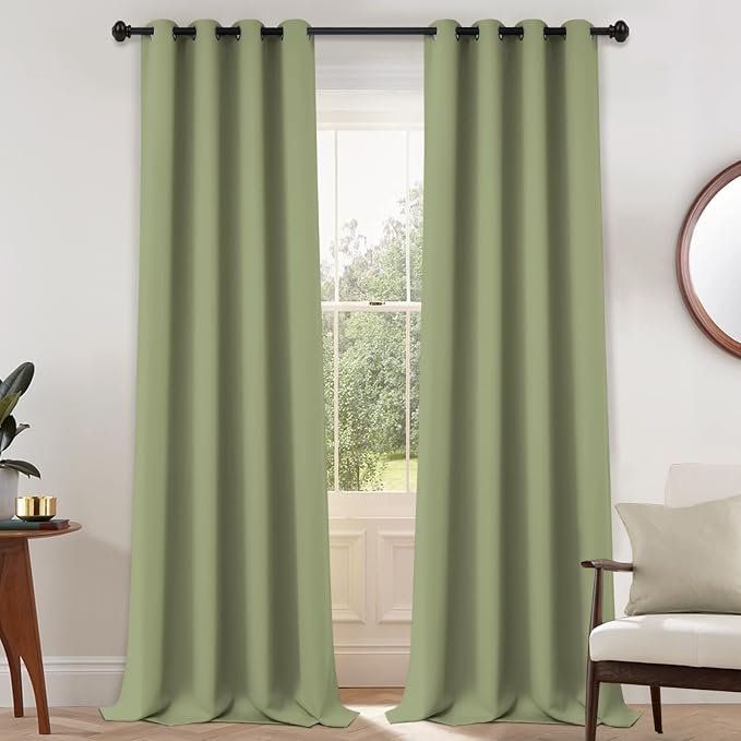 Yakamok Room Darkening Curtains 52x108 inch Length Sage Green-Living Room | 2 by Yakamok