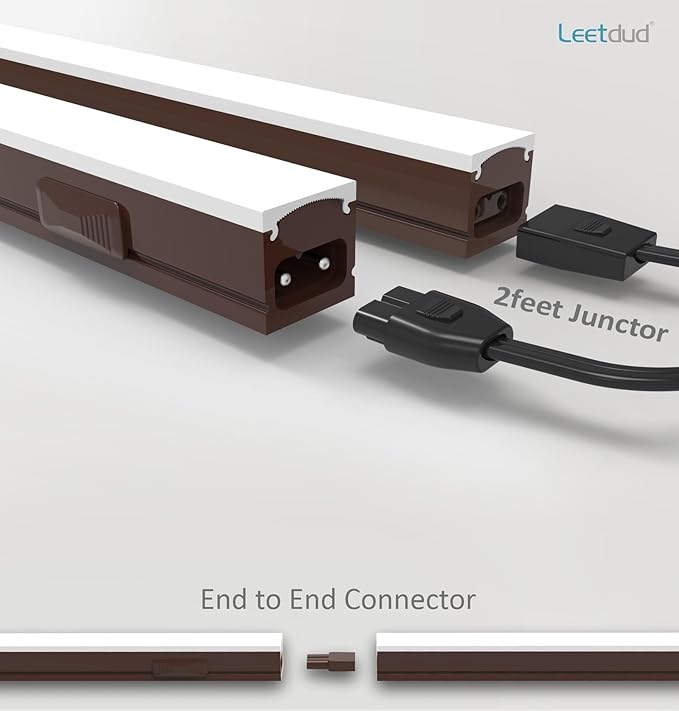 Under Cabinet Lighting Plug in, 32 Inch 1 Pc, Linkable AC120V 3CCT 3000K/4000K/5000K Ultra Slim, LED Under Cabinet Lights for Counter Light, Kitchen, Shelf, Sink, Workshop, Desk, Bronze