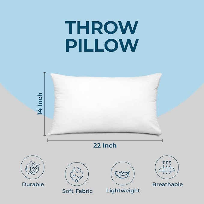Utopia Bedding Throw Pillows, Decorative 14x22 Pillow Inserts - Image 4