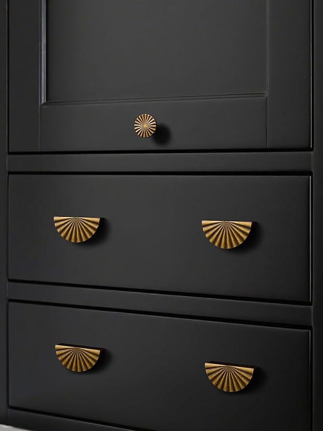 10 Pack Antique Brass Cabinet Pulls 2.5 Hole Center Cup Flat Vintage Drawer Pulls Kitchen Cupboard Bathroom Dresser Cabinet Hardware Handles Zinc Alloy