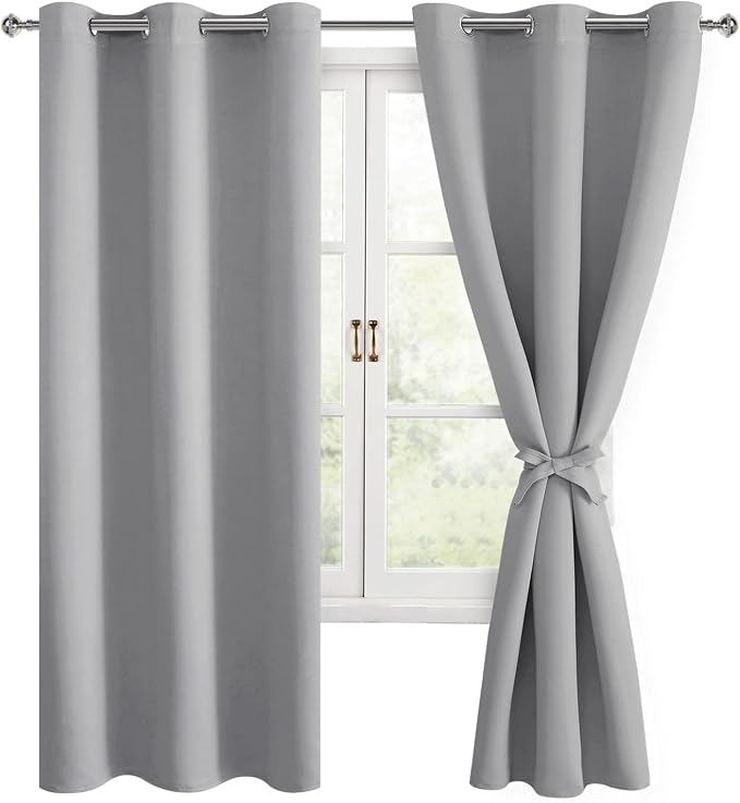 Blackout Curtains for Bedroom, 42 x 72 Inch, 2 Panels | Light Blocking by Hiasan