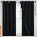 SimpleHome Black 100% Blackout Curtains Room Darkening Living Room 63 Inch | by SimpleHome