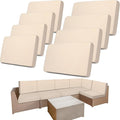 Newwiee 8 Pcs Stretch Patio Outdoor Cushion Covers Replacement, Elastic Fit and by Newwiee